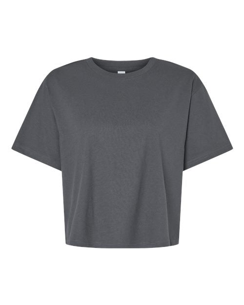 American Apparel 102 Women's Fine Jersey Mid-Length Boxy Tee - Asphalt