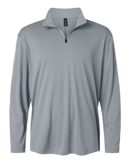 AllPro 41870 Men's Pro-Lock Performance Quarter-Zip Pullover - Heather Steel