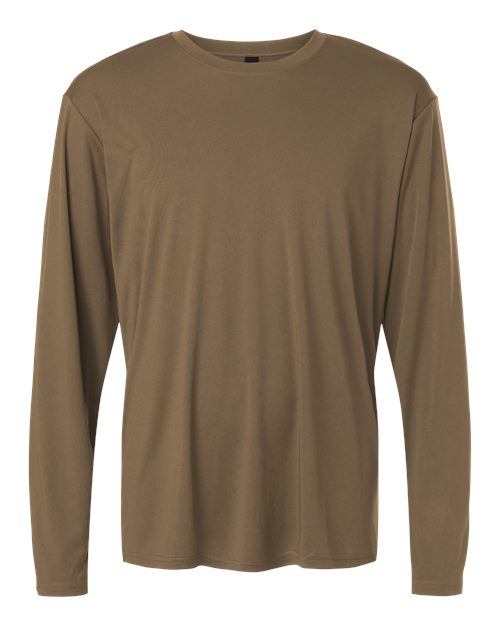 AllPro 48400 Unisex Pro-Lock Performance Long Sleeve T-Shirt - Cigar