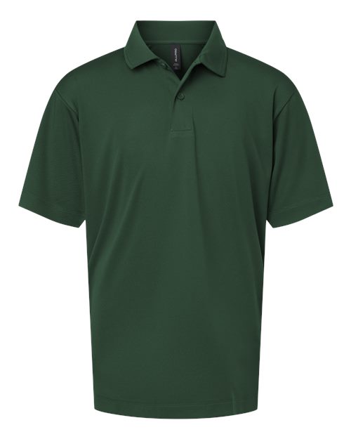 AllPro 41800Y Youth Pro-Lock Performance Polo - Forest Green