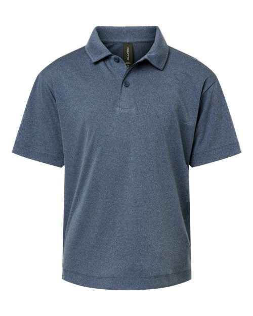 Load image into Gallery viewer, AllPro 41800Y Youth Pro-Lock Performance Polo - Heather Navy
