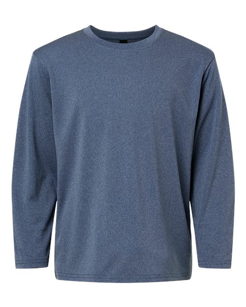 Load image into Gallery viewer, AllPro 48400Y Youth Pro-Lock Performance Long Sleeve T-Shirt - Heather Navy
