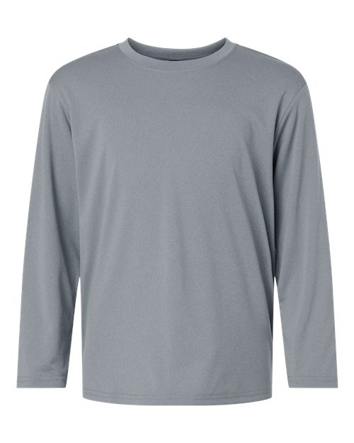 AllPro 48400Y Youth Pro-Lock Performance Long Sleeve T-Shirt - Heather Steel