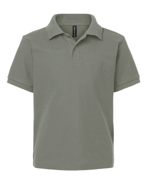 AllPro 62800Y Youth Pique Polo - Greystone