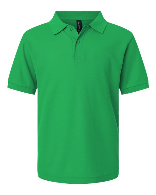 AllPro 62800Y Youth Pique Polo - Kelly Green