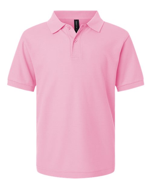 Load image into Gallery viewer, AllPro 62800Y Youth Pique Polo - Light Pink
