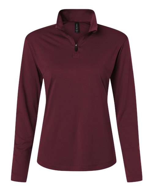 AllPro 41870L Women's Pro-Lock Performance Quarter-Zip Pullover - Maroon