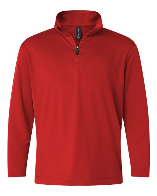 AllPro 41870Y Youth Pro-Lock Performance Quarter-Zip Pullover - Red