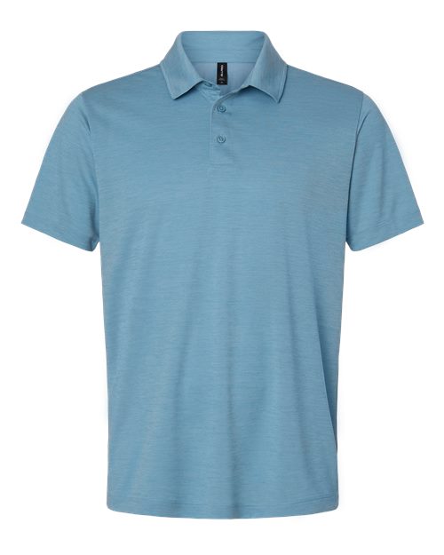 AllPro 4HM00 Men's Pro-Lock Performance Mélange Polo - Cloud Blue Melange