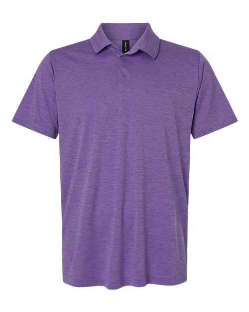 AllPro 4HM00 Men's Pro-Lock Performance Mélange Polo - Violet Melange