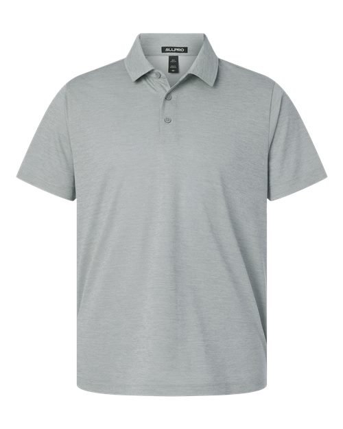 AllPro 4HM00 Men's Pro-Lock Performance Mélange Polo - Silver Melange
