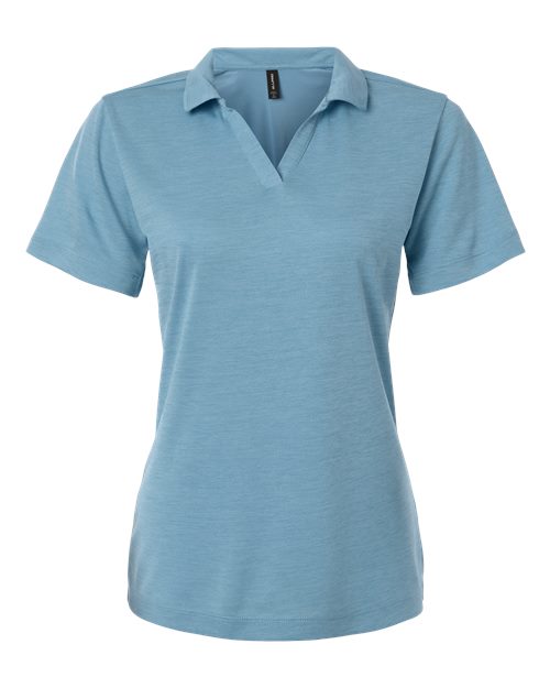 AllPro 4HM00L Women's Pro-Lock Performance Mélange Polo - Cloud Blue Melange