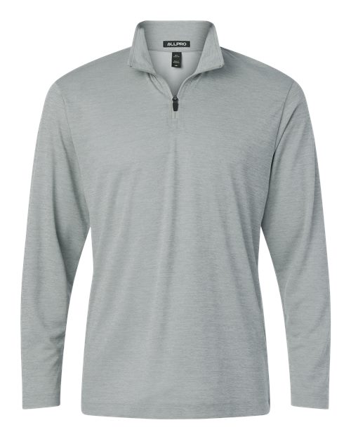 Load image into Gallery viewer, AllPro 4HM700 Men's Pro-Lock Performance Mélange Quarter-Zip Pullover - Silver Melange
