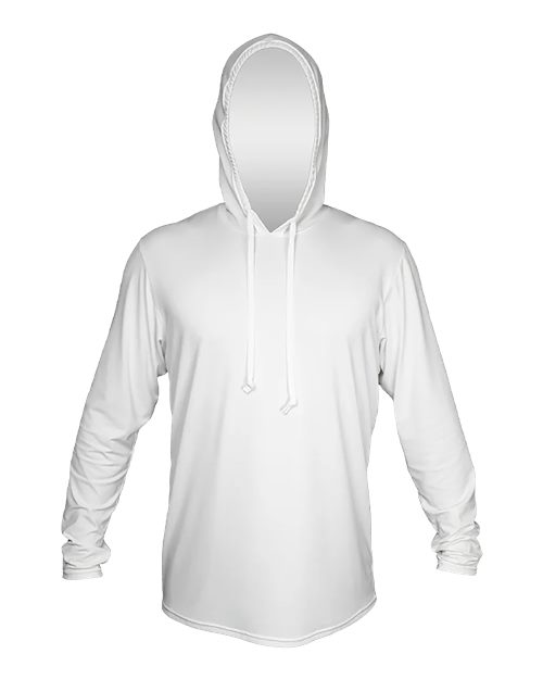 Load image into Gallery viewer, ANETIK MVLPRH8 Men's Low Pro Tech Hooded Long Sleeve T-Shirt - White Heathered
