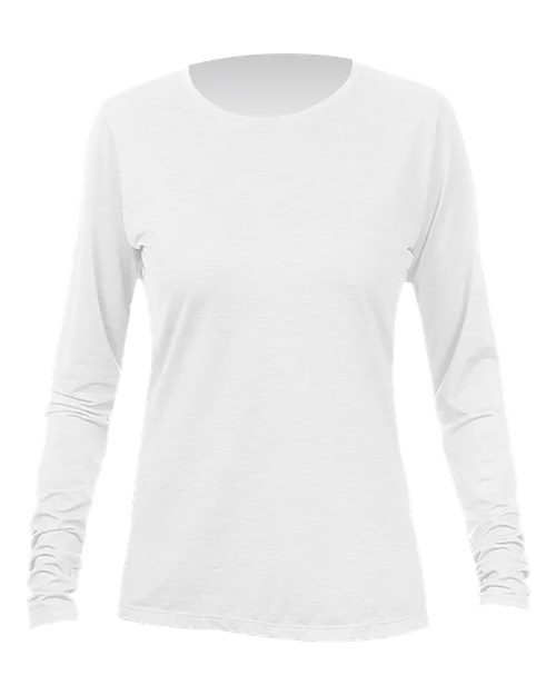 ANETIK WSBRZL0 Women's Breeze Tech Long Sleeve T-Shirt - White Heathered