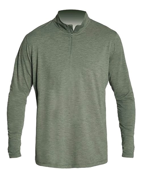 ANETIK MVQTRL9 Men's Low Pro Quarter-Zip Pullover - Dark Olive Heathered