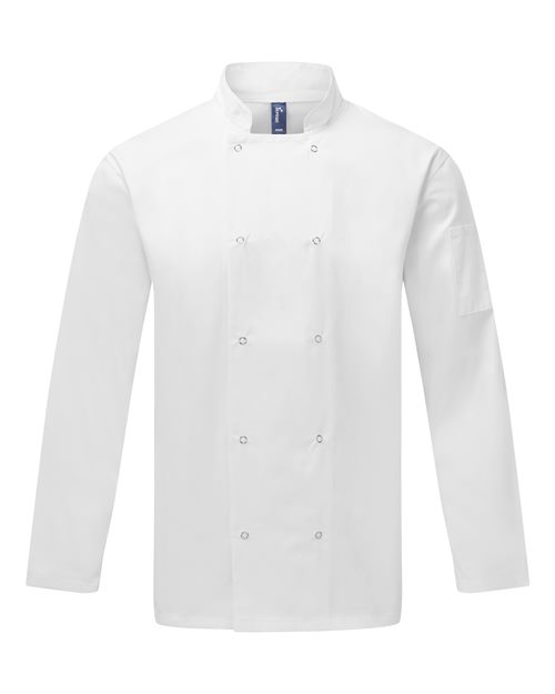 Load image into Gallery viewer, Artisan Collection by Reprime RP665 Unisex Ten Studded Front Chef Coat - White
