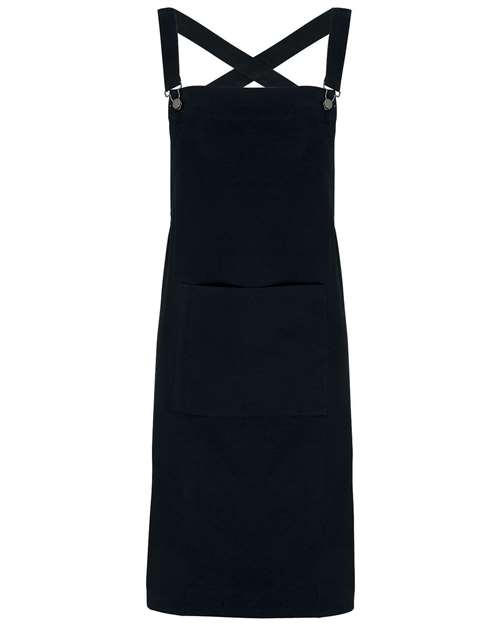 Load image into Gallery viewer, Artisan Collection by Reprime RP129 Cross Back Barista Bib Apron - Black
