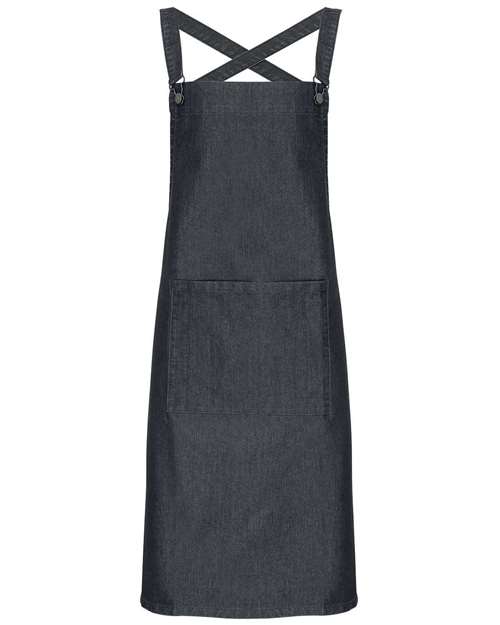Load image into Gallery viewer, Artisan Collection by Reprime RP129 Cross Back Barista Bib Apron - Black Denim
