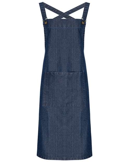 Load image into Gallery viewer, Artisan Collection by Reprime RP129 Cross Back Barista Bib Apron - Indigo Denim
