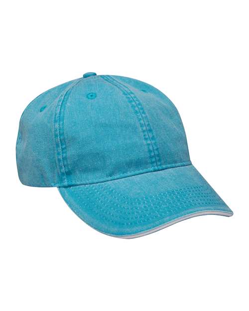 Adams Headwear LP107 Icon Sandwich Cap - Caribbean Blue/ White