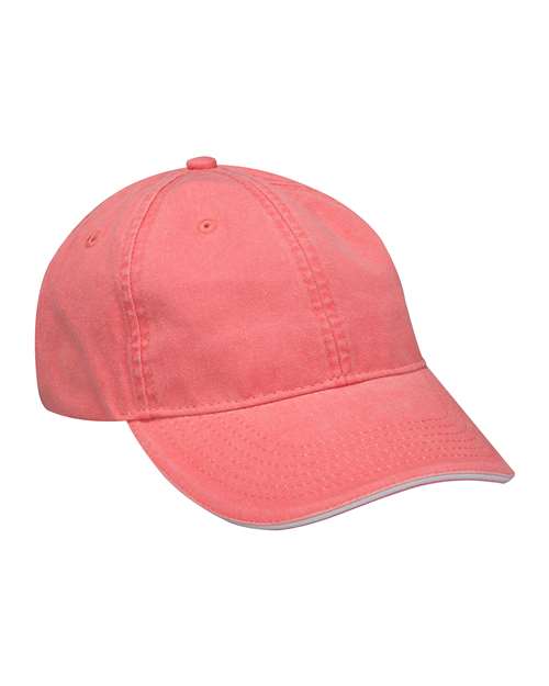 Load image into Gallery viewer, Adams Headwear LP107 Icon Sandwich Cap - Coral/ White

