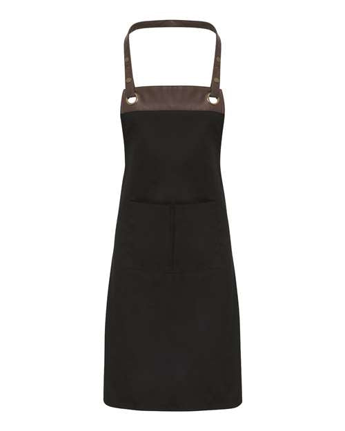 Artisan Collection by Reprime RP123 Espresso Bib Apron - Black/ Brown