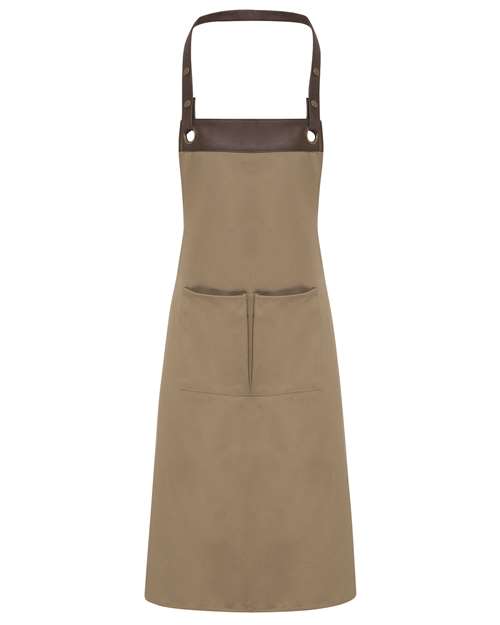 Load image into Gallery viewer, Artisan Collection by Reprime RP123 Espresso Bib Apron - Khaki/ Brown
