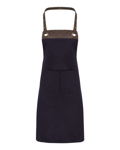 Load image into Gallery viewer, Artisan Collection by Reprime RP123 Espresso Bib Apron - Navy/ Brown

