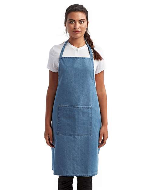 Load image into Gallery viewer, Artisan Collection by Reprime RP154 Recycled Pocket Bib Apron - Denim Blue
