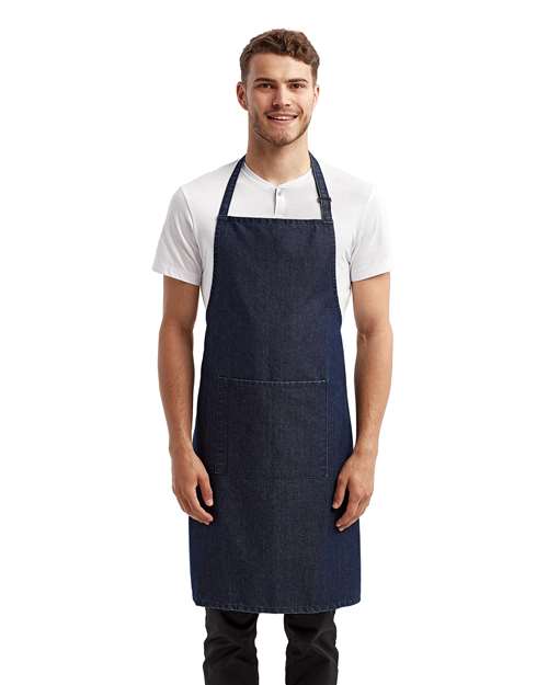 Artisan Collection by Reprime RP154 Recycled Pocket Bib Apron - Indigo Denim