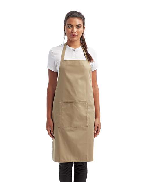 Load image into Gallery viewer, Artisan Collection by Reprime RP154 Recycled Pocket Bib Apron - Khaki
