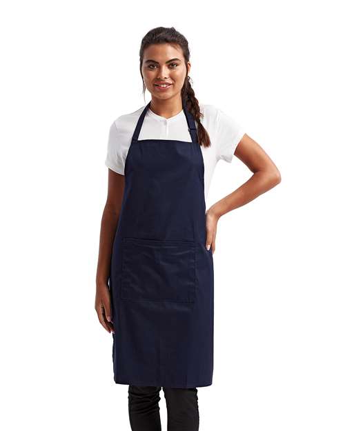 Artisan Collection by Reprime RP154 Recycled Pocket Bib Apron - Navy