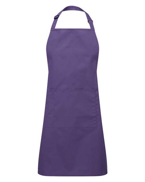 Artisan Collection by Reprime RP154 Recycled Pocket Bib Apron - Purple