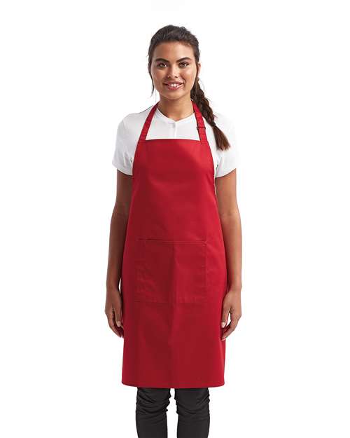 Load image into Gallery viewer, Artisan Collection by Reprime RP154 Recycled Pocket Bib Apron - Red
