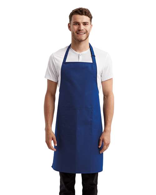 Artisan Collection by Reprime RP154 Recycled Pocket Bib Apron - Royal