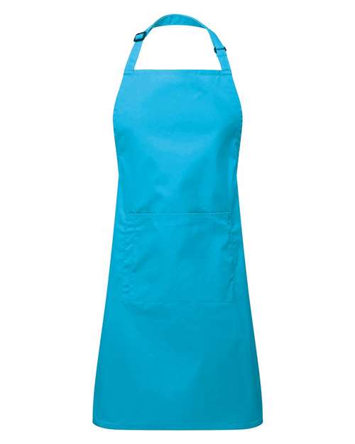 Artisan Collection by Reprime RP154 Recycled Pocket Bib Apron - Turquoise