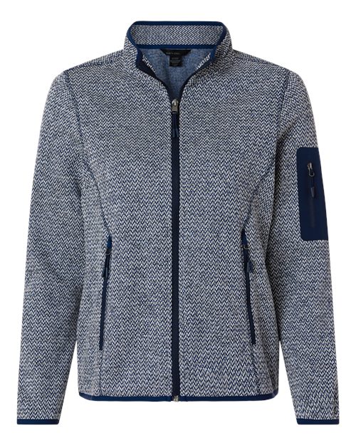 North End NE730W Women's Jasper Jacquard Full-Zip Fleece Jacket