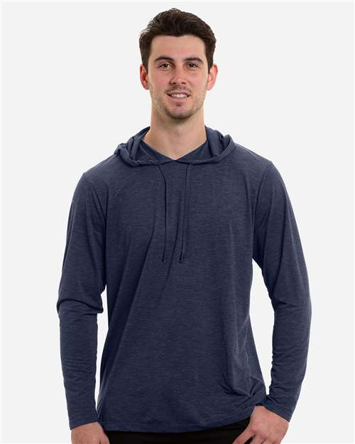 Load image into Gallery viewer, ANETIK MVLPRH8 Men's Low Pro Tech Hooded Long Sleeve T-Shirt - Midnight Heathered
