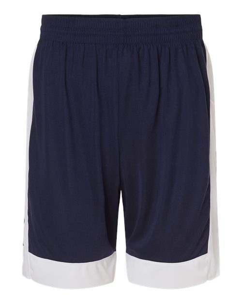 Augusta Sportswear 6889 Unisex Match-Up Basketball Shorts - Navy/ White