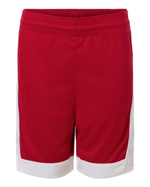 Load image into Gallery viewer, Augusta Sportswear 6890 Youth Match-Up Basketball Shorts - Scarlet/ White
