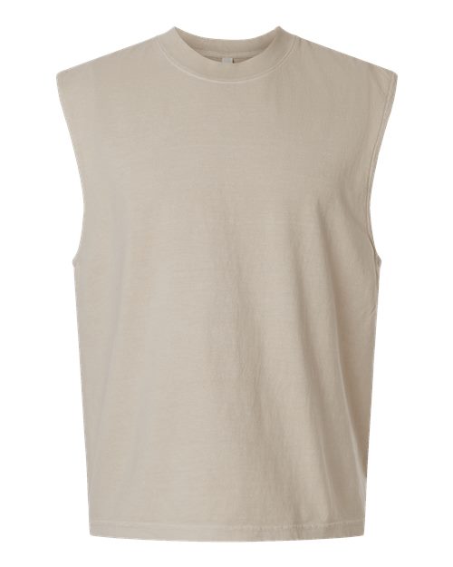 Load image into Gallery viewer, American Apparel 207GD Unisex Heavyweight Cotton Garment-Dyed Boxy Muscle Tee - Faded Bone
