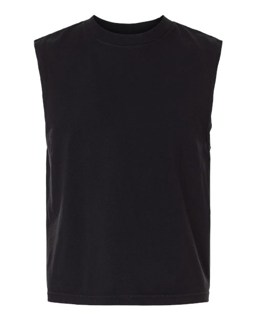 Load image into Gallery viewer, American Apparel 207GD Unisex Heavyweight Cotton Garment-Dyed Boxy Muscle Tee - True Black
