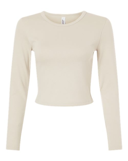Load image into Gallery viewer, American Apparel BR2107 Women's Baby Rib Long Sleeve Fitted Tee - Bone
