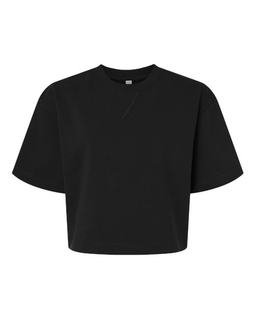 Load image into Gallery viewer, American Apparel FTCB0 Women's French Terry Mid-Length Boxy Top - Black

