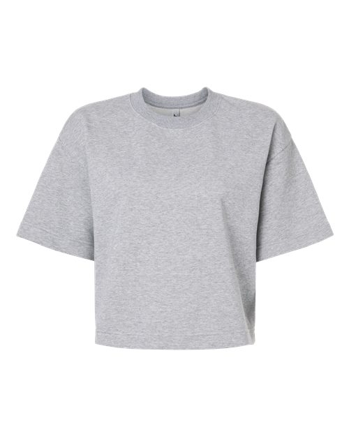 American Apparel FTCB0 Women's French Terry Mid-Length Boxy Top - Heather Grey