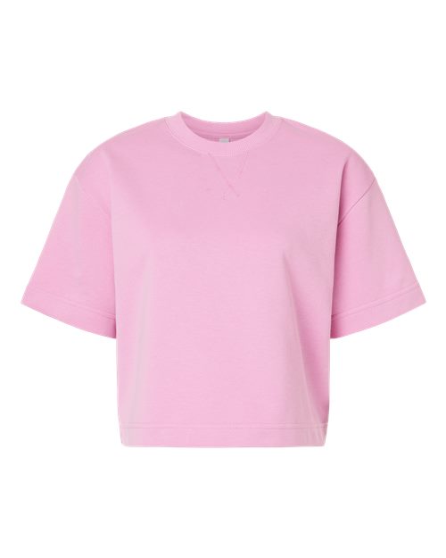 Load image into Gallery viewer, American Apparel FTCB0 Women's French Terry Mid-Length Boxy Top - Powder Pink

