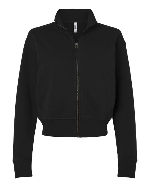 American Apparel FTJ00 Women's French Terry Full-Zip Jacket - Black