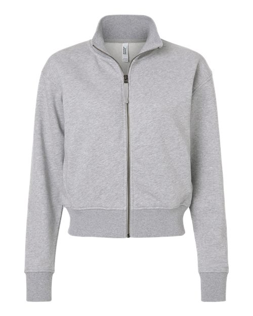 American Apparel FTJ00 Women's French Terry Full-Zip Jacket - Heather Grey