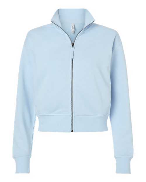 American Apparel FTJ00 Women's French Terry Full-Zip Jacket - Powder Blue